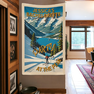 Vrijgezellenfeest Skipartij Oude Stijl Lake Tahoe  Spandoek