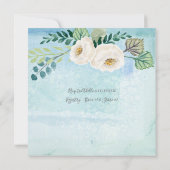 vrijgezellenfeest Sky Blue Alabaster Rozen Leaf Wr Kaart (Achterkant)