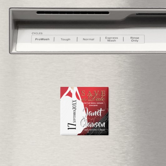 Vrijgezellenfeest - Sla de datum op - Rood Magneet (Insitu (Vaatwasser))