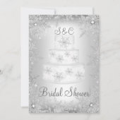 Vrijgezellenfeest Snowflake Monogram Weddenschap Kaart (Voorkant)