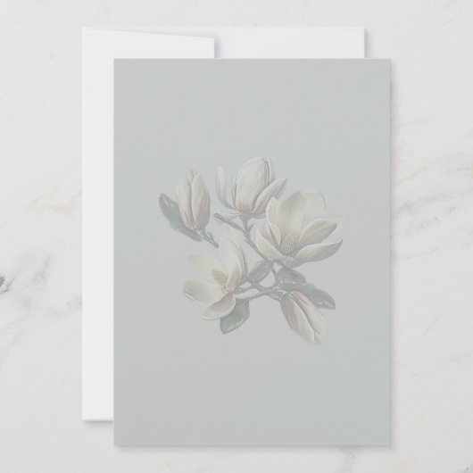 Vrijgezellenfeest Southern Magnolia Flowers Invita Kaart (Achterkant)