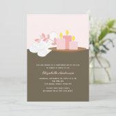 Vrijgezellenfeest spa {roze} kaart (Staand voorkant)