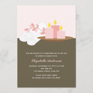 Vrijgezellenfeest spa {roze} kaart