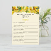 Vrijgezellenfeest speelt hoe goed je de bride kent kaart (Staand voorkant)