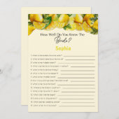 Vrijgezellenfeest speelt hoe goed je de bride kent kaart (Voorkant / Achterkant)