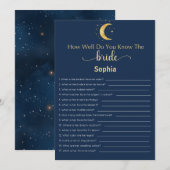 Vrijgezellenfeest speelt hoe goed je de bride kent kaart (Voorkant / Achterkant)