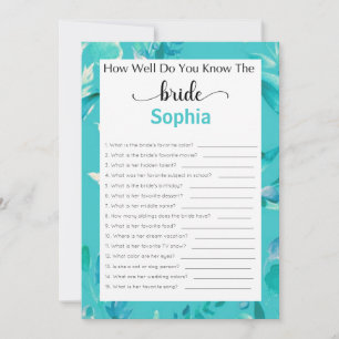 Vrijgezellenfeest speelt hoe goed je de bride kent kaart