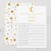 Vrijgezellenfeest speelt hoe goed je de bride kent kaart (Voorkant / Achterkant)