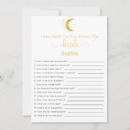 Vrijgezellenfeest speelt hoe goed je de bride kent kaart