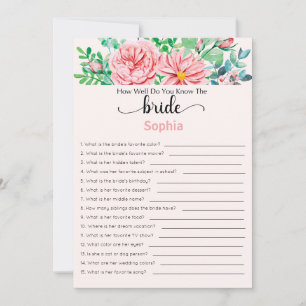 Vrijgezellenfeest speelt hoe goed je de bride kent kaart