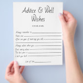 Vrijgezellenfeest spel bruiloft advies & goed wens flyer (Hand)