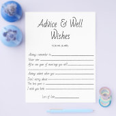 Vrijgezellenfeest spel bruiloft advies & goed wens flyer (Enkel)