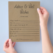 Vrijgezellenfeest spel bruiloft advies & goed wens flyer (Hand)