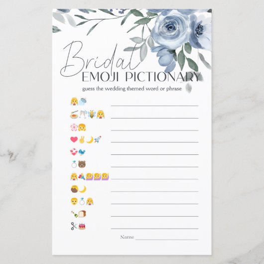 Vrijgezellenfeest spel Emoji Pictionary Dusty Blue (Voorkant)
