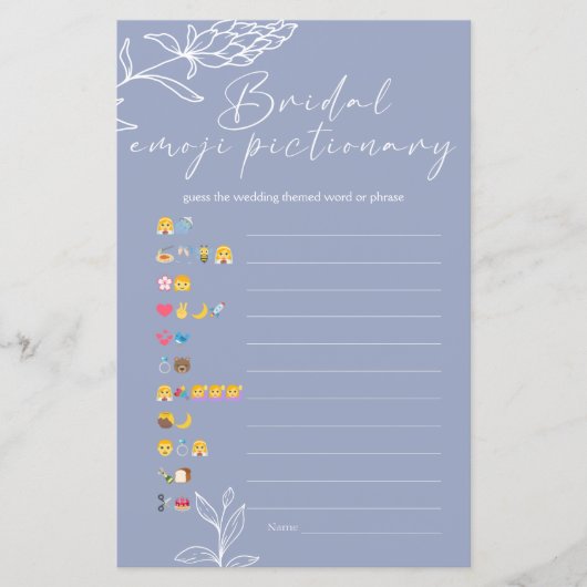 Vrijgezellenfeest spel Emoji Pictionary Periwinkle (Voorkant)