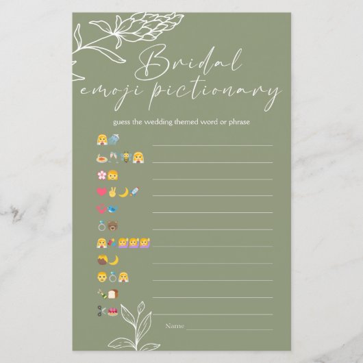 Vrijgezellenfeest spel Emoji Pictionary Sage Groen (Voorkant)
