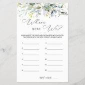 Vrijgezellenfeest spel groen waar waren we flyer (Voorkant)