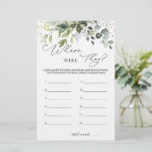 Vrijgezellenfeest spel groen waar waren ze briefpapier (Staand voorkant)