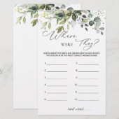 Vrijgezellenfeest spel groen waar waren ze briefpapier (Voorkant / Achterkant)