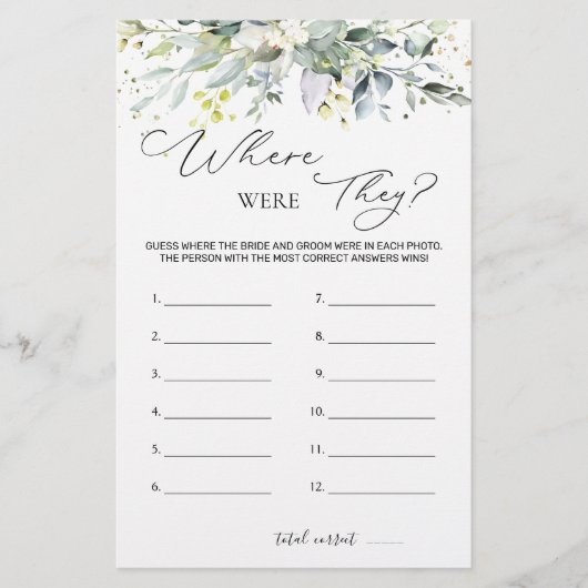 Vrijgezellenfeest spel groen waar waren ze briefpapier (Voorkant)