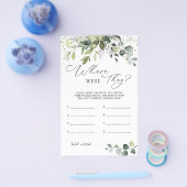 Vrijgezellenfeest spel groen waar waren ze flyer (Enkel)