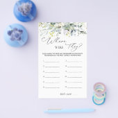 Vrijgezellenfeest spel groen waar waren ze flyer (Enkel)