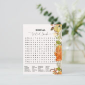 Vrijgezellenfeest spel herfst pompoen woord zoeken (Staand voorkant)