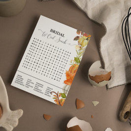 Vrijgezellenfeest spel herfst pompoen woord zoeken aankondiging