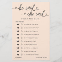 Vrijgezellenfeest spel Hij zei dat ze gokte