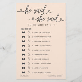 Vrijgezellenfeest spel Hij zei dat ze gokte