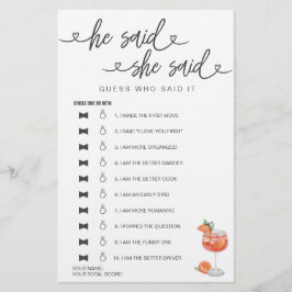 Vrijgezellenfeest spel Hij zei dat ze gokte