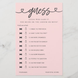 Vrijgezellenfeest spel Hij zei dat ze gokte