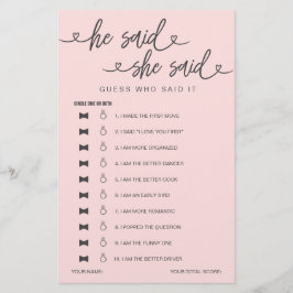 Vrijgezellenfeest spel Hij zei dat ze gokte