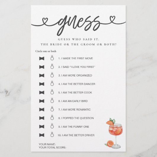 Vrijgezellenfeest spel Hij zei dat ze zei raden Ap (Voorkant)