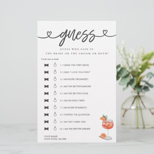 Vrijgezellenfeest spel Hij zei dat ze zei raden Ap (Staand voorkant)