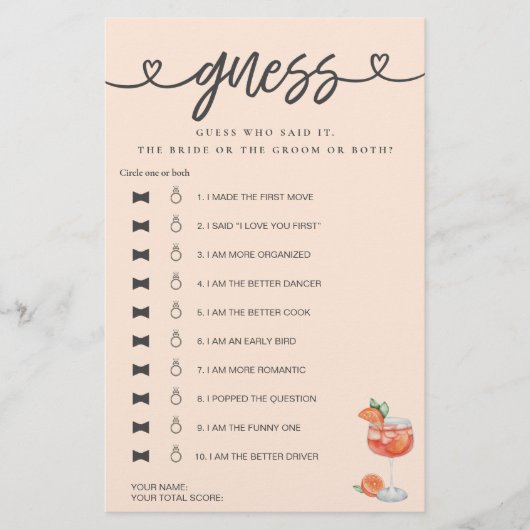 Vrijgezellenfeest spel Hij zei dat ze zei raden Ap (Voorkant)