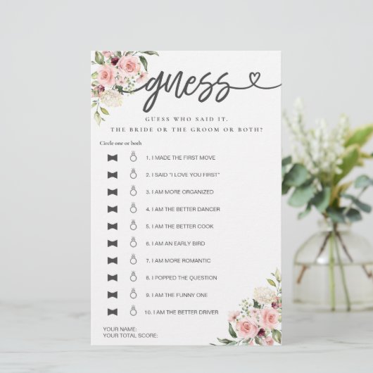 Vrijgezellenfeest spel Hij zei dat ze zei raden Ro (Staand voorkant)