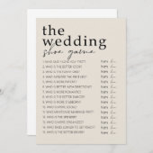 Vrijgezellenfeest Spel - Huwelijk Schoen Spel Programmakaart (Voorkant / Achterkant)