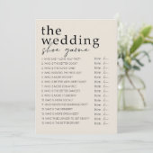 Vrijgezellenfeest Spel - Huwelijk Schoen Spel Programmakaart (Staand voorkant)