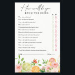 Vrijgezellenfeest spel Ken de bruid Citrus bloemen Flyer<br><div class="desc">Veel plezier met dit Vrijgezellenfeest Game! Geweldig ook voor Bachelorette,  Hen Party,  computerdouches...  Vind overeenkomende objecten en meer opties in mijn winkel of neem contact met me op.</div>