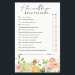 Vrijgezellenfeest spel Ken de bruid Citrus bloemen Flyer<br><div class="desc">Veel plezier met dit Vrijgezellenfeest Game! Geweldig ook voor Bachelorette,  Hen Party,  computerdouches...  Vind overeenkomende objecten en meer opties in mijn winkel of neem contact met me op.</div>