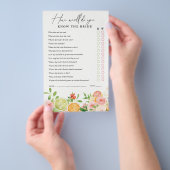 Vrijgezellenfeest spel Ken de bruid Citrus bloemen Flyer (Hand)
