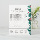 Vrijgezellenfeest spel kerst woord zoeken spel aankondiging (Staand voorkant)