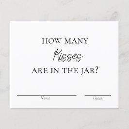 Vrijgezellenfeest Spel - Kusjes voor de Mrs Kaarte