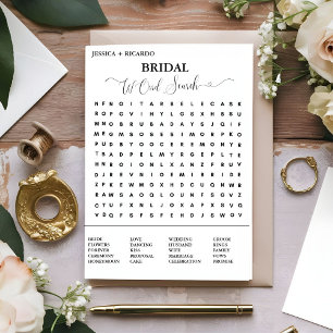 Vrijgezellenfeest spel modern woord zoeken spel ka aankondiging