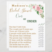 Vrijgezellenfeest spel 🌸 Over of onder uitdaging (Voorkant / Achterkant)