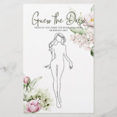 Vrijgezellenfeest Spel Pioenen Roze Raad de Jurk Flyer (Voorkant)