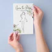 Vrijgezellenfeest Spel Pioenen Roze Raad de Jurk Flyer (Hand)