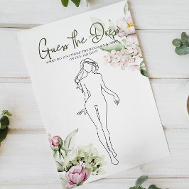 Vrijgezellenfeest Spel Pioenen Roze Raad de Jurk Flyer