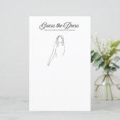 Vrijgezellenfeest spel: raad de jurk (Staand voorkant)